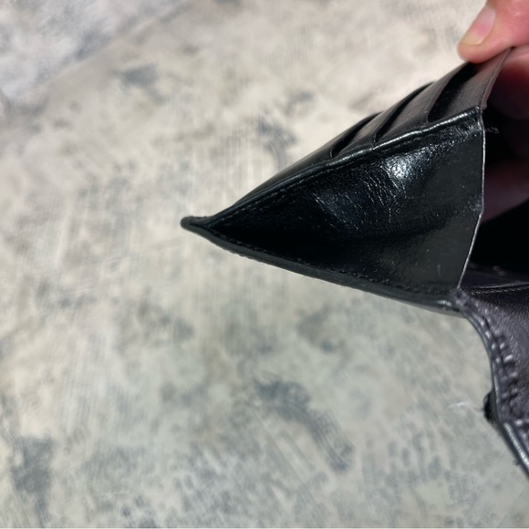 Monsac trifold croc embossed leather wallet - Picture 8 of 11